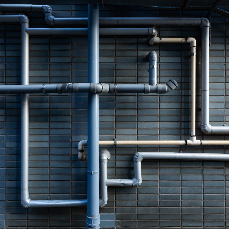 a newly installed commercial plumbing